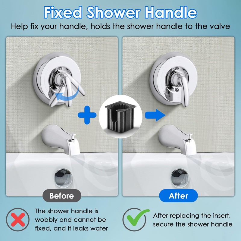 Dreyoo 10 Pcs Shower Faucet Handle Insert Compatible with Kohler,