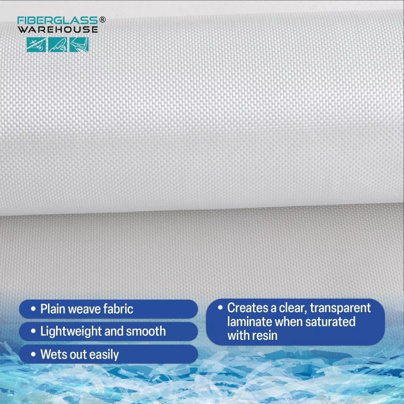 Fiberglass Warehouse 4 oz Fiberglass Cloth x 50", 3 Yard