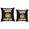 Worm Farming Bin Composter Vermicomposting Worm Composting Throw Pillow