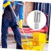 Mikinona 2pcs Threaded Handle Tips for Broom and Mop Metal