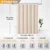 BTTN Extra Long Shower Curtain - 72x96 Inch Long Boho