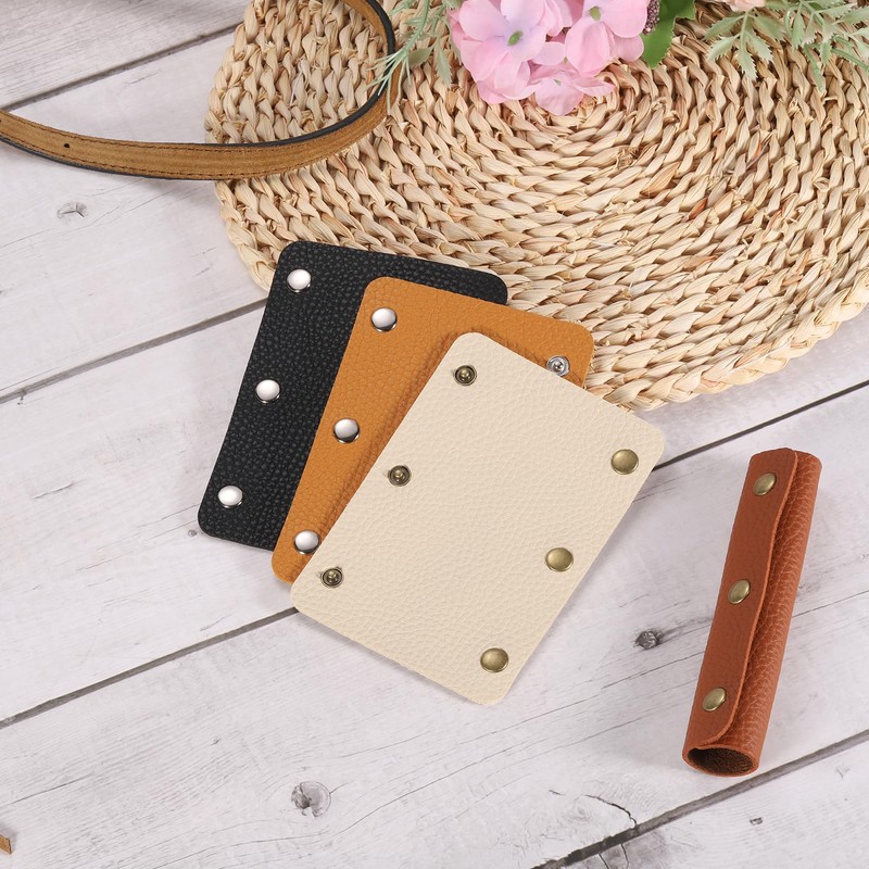 sourcing map Pack of 2 Handbag Handgrip Wrap Covers PU