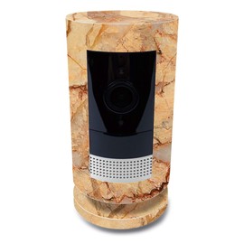 MightySkins Skin for Ring Stick Up Cam Battery - Amber Marble | Protective, Durable, and Unique Vinyl Decal wrap Cover | Easy to Apply, Remove, and Change Styles | Made in The USA