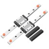 sourcing map 2pcs MGN12 200mm Linear Guide Rail with 2pcs
