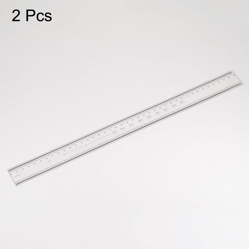 HARFINGTON 2pcs Film Flexible Ruler 40cm 0.1mm Scale with R