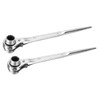 uxcell 19 x 24mm 12-Point Scaffold Podger Ratchet Spanner Ratcheting