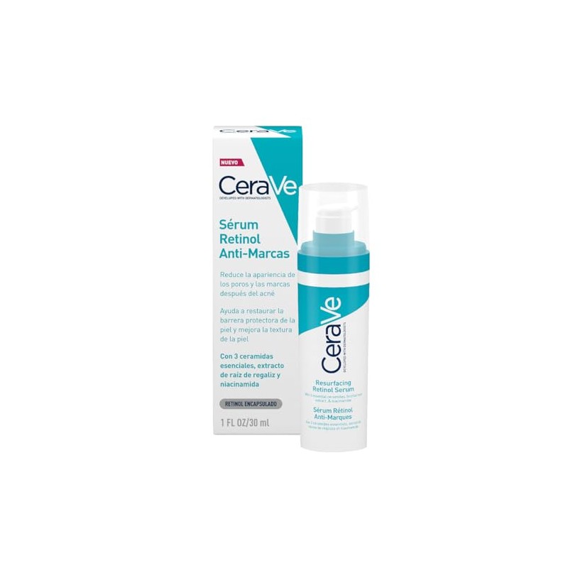 Cerave Serum Retinol Anti-Marcas Para Piel Grasa o Acne, 30ml