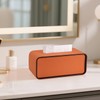 GORESE Tissue Box, Leather Rectangular Cosmetic Tissue Box, Paper Tissue
