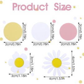 HJZHII Daisy Flower Confetti, Pink, White, Yellow, 200pcs, Multi-purpose Celebrations, Paper, Floral - Pastel Paper