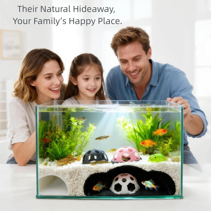 Ulyunist 4-Piece Aquarium Fish Tank Cave Set - 1 Large