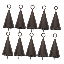 ULTECHNOVO 10pcs Retro Iron Bell Vintage Decorative Wind Chime Cow Bell Brass Decorative Hanging Bell Rusted Bell for Craft Vintage Christmas Bell Wind Chai