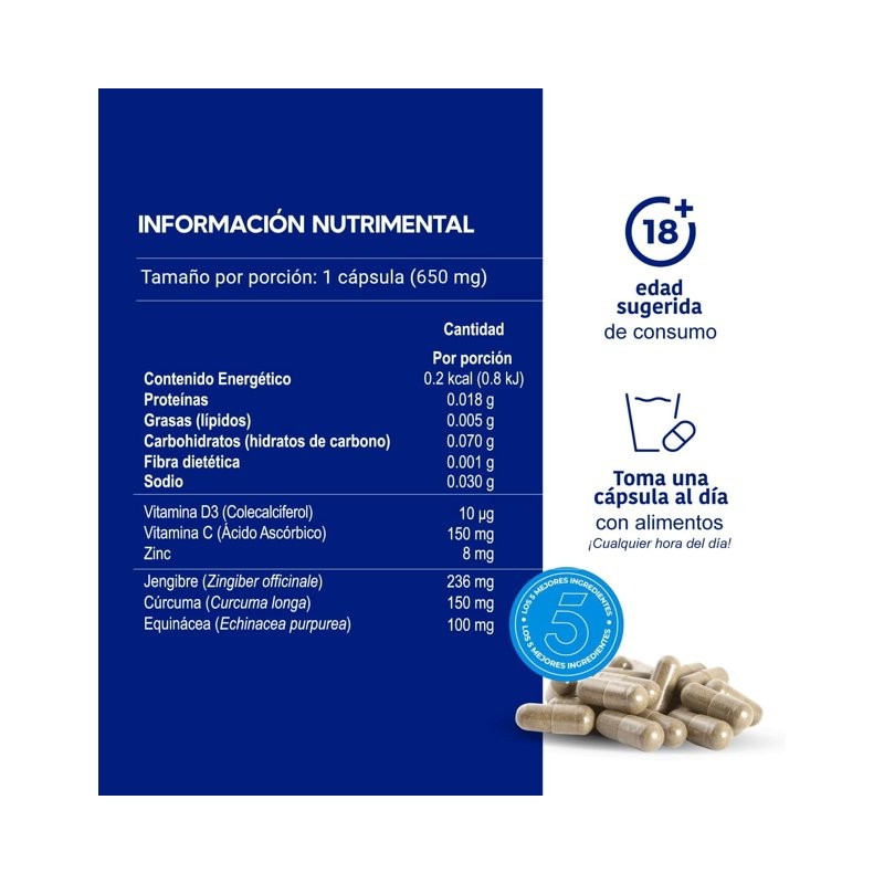 Multivitaminico Sistema Inmune LIFEED5 60 dias Vitamina C Vitamina D3