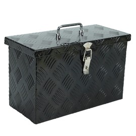 PRFFWK 20 Inch Truck Bed Tool Box Aluminum Trailer Storage Box for Truck Bed Pickup RV Trailer,Waterproof Truck Box with Side Handle and Lock Keys-20 x 12 x 9.5 inch,Black