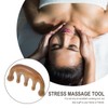 Doitool Massage Comb Made of Light Brown Wood for Head