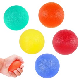 ZHjuju Hand Exercise Balls Set of 5 with 5 Resistance Levels - Hand Exercise Balls for Adults & Kids, Grip Strengthening, Stress Reduction Portable for Home, Office & Travel(5 Colors)
