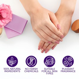 HERBOGANIC Patchouli Handmade Soap - Natural, Moisturizing Soap Bar for Soft and Smooth Skin with a Spa-Like Experience Pack of 6 (100g) Each