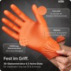 Progrip Orange Disposable Gloves, Extra Strong, Nitrile Gloves, M, 2