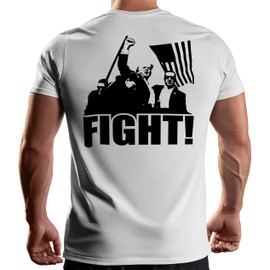 Oblivik Trump Fight Shirt, Trump Fist Shirt, You Missed Decal, Trump 2024 Decal, Trump 2024 Sticker, Trump 2024 Flag (US, Alpha, Small, White)