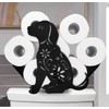 Dog Animal Paper Holders,Black Metal Toilet Tissue Holder,Decorative Metal Paper