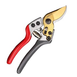 Horsvill Pruning Shears, Plant Shears, Flower Shears Made in Japan, Pruning Pruning Branches, Roots, Bamboo, Sticks, Potted Plants, Grapes and Roses (Red Grey)