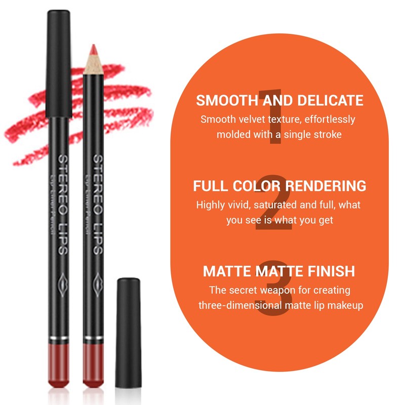 XdealCozyxc 12 Pcs Lip Liner Set, Long Lasting Lip Liners