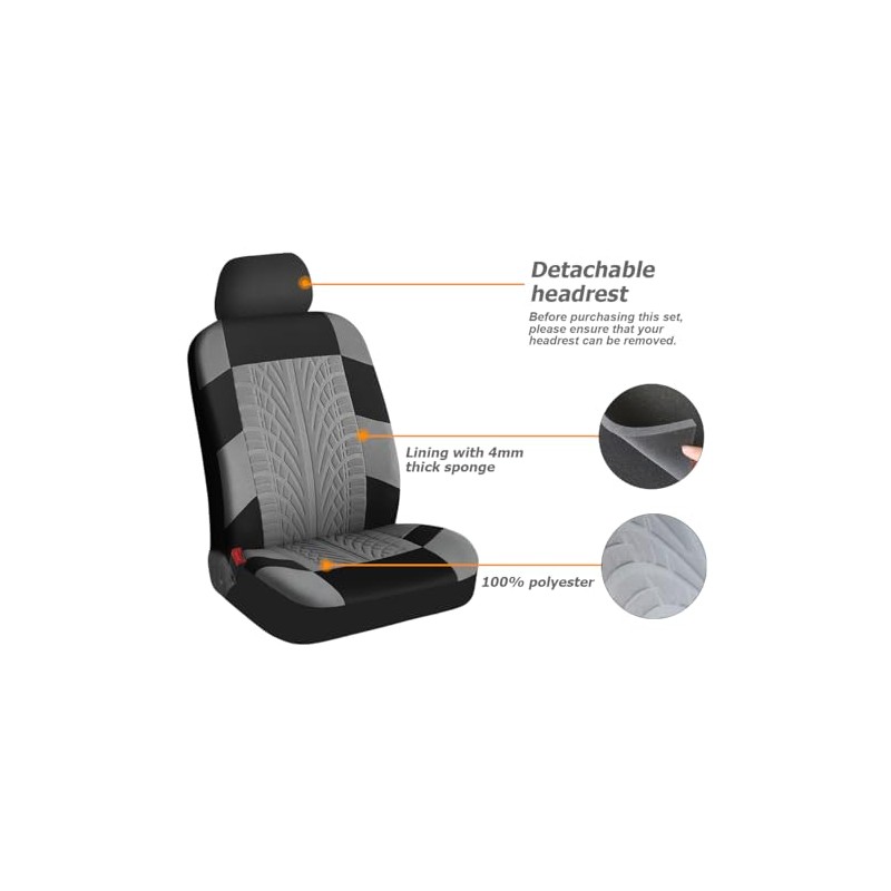 Osilly 2 piezas de fundas para asientos delanteros de coche,