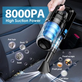 17pcs Car Detailing Kit Interior Cleaner, Car Interior Cleaning Kit with Handheld Car Vacuum, Car Detailing Brushes, Windshield Cleaning Tool, Car Cleaning Supplies, Car Accessories for Men, Women