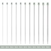 FEPITO Stainless Steel Knitting Needles Set, Straight Single Pointed Metal