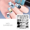 KADS Nail Art Stamping Plate Template Warm Color Summer Series