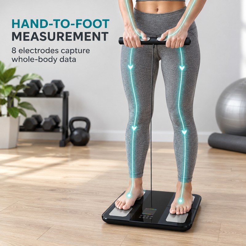8-Electrode Smart Body Composition Scale, 28 Metrics, Fitdays App, 396