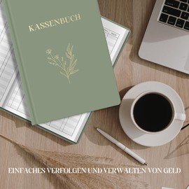 BIROYAL Cash Book A5, 128 Pages Household Book for Registration, Financial Planner & Expenses Tracker | Budget Planner & Income Expenses Book | Cash Books for Small Business and Self-Employed (Green)