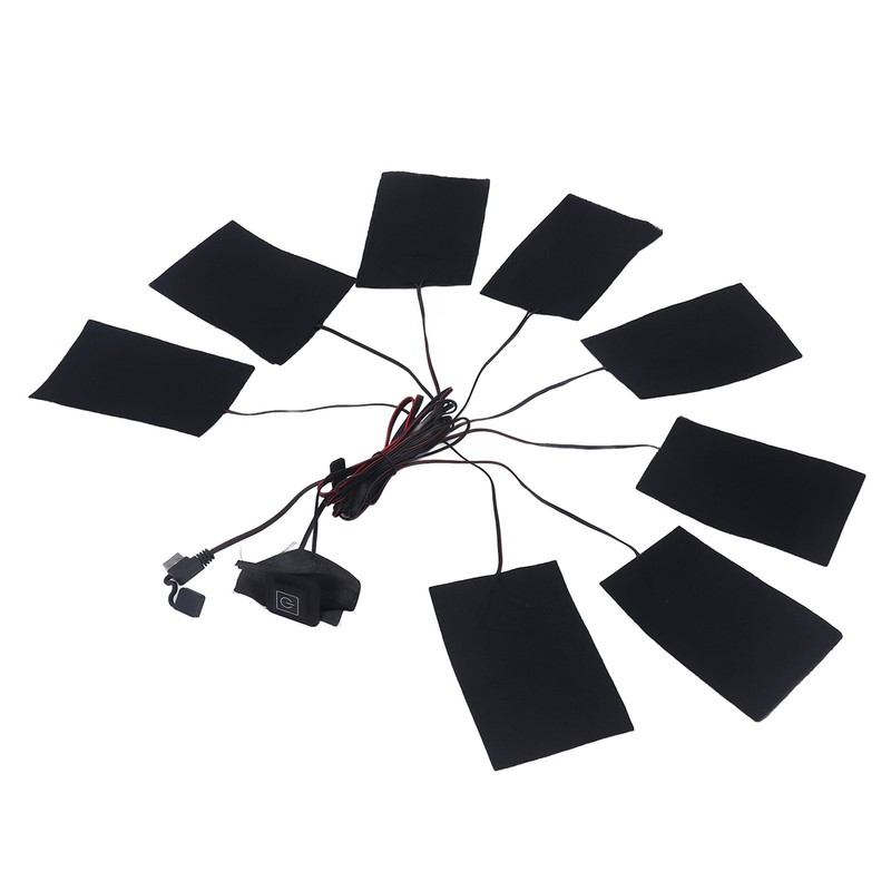 8 in 1 Electric Heating Pads 3 Gears Waterproof Carbon