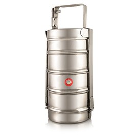 4 Tier Indian Tiffin (with Long Handle)