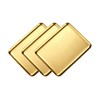 VCREATC 3 Pack Small Gold Tray, 8x6 Inch Stainless Steel