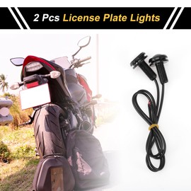 REPAIROCK 2 Pcs License Plate Light 12V LED Tag Lamp for Car Motorcycle Waterproof White License Plate Light