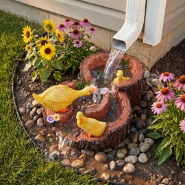 13inch Duck family Gutter Downspout Decorative Outdoor Garden Decor