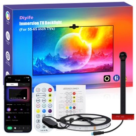TV LED Strip, [AR Colour Sync] 4 m 120 LEDs TV Backlight Car Colour Music Sync, RGB Smart IC TV Backlight, Remote & Bluetooth App Control, for 55-65 Inch TVs and PC Decoration