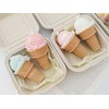 Ice Cream Cone Shaped Scented Candle,140G 4PACK Handmade Pink Creamy