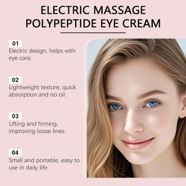 Cremas para el cuello y cremas para los ojos de masaje eléctrico para reducir las arrugas para mejorar de cerca el envejecimiento y la humedad persistente, para diluir líneas finas para eliminar bolsas para los ojos para mejorar la hinchazón y la relajaci