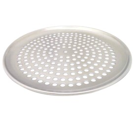 Endo Shoji TKG Pizza Pan, Commercial Use, Perforated, 35 cm (13.8 inches) Aluminum, Made in China, GPZ3705 Silver