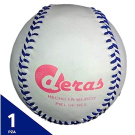Deras Pelota Beisbol Piel 100% Res Medida Infantil Blanda reglamentaria Uso recreativo o Liga Oficial Torneo, competencias Infantiles Centro de Esponja (1)