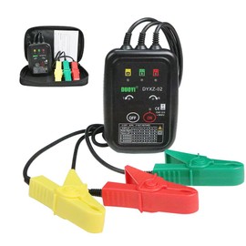 3 Phase Rotation Meter Non Contact Phase Sequence Tester 70V-600V AC Voltage Tester Short Detection, Live Wire Inspection Rotation Meter, with 23.62inch Cable Length,Carrying Bag