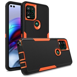 Vinve for Moto G Stylus 5G Case, [Military Grade] Shockproof Hybrid Rugged Bumper Protective Cover (Black/Orange)