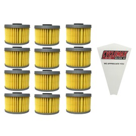 Cyclemax Twelve Pack compatible with Honda Oil Filter 15412-HM5-A10 Contains Twelve Filters and a Funnel