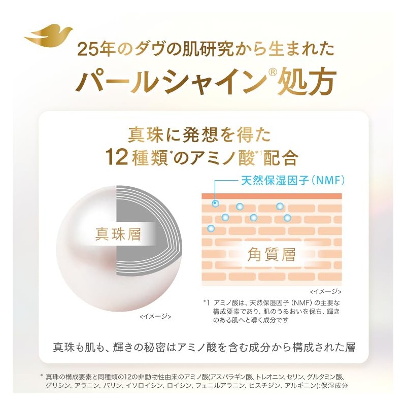 Dove Face Care Pearl Shine 3-in-1 Clear Glossy Skin Foam