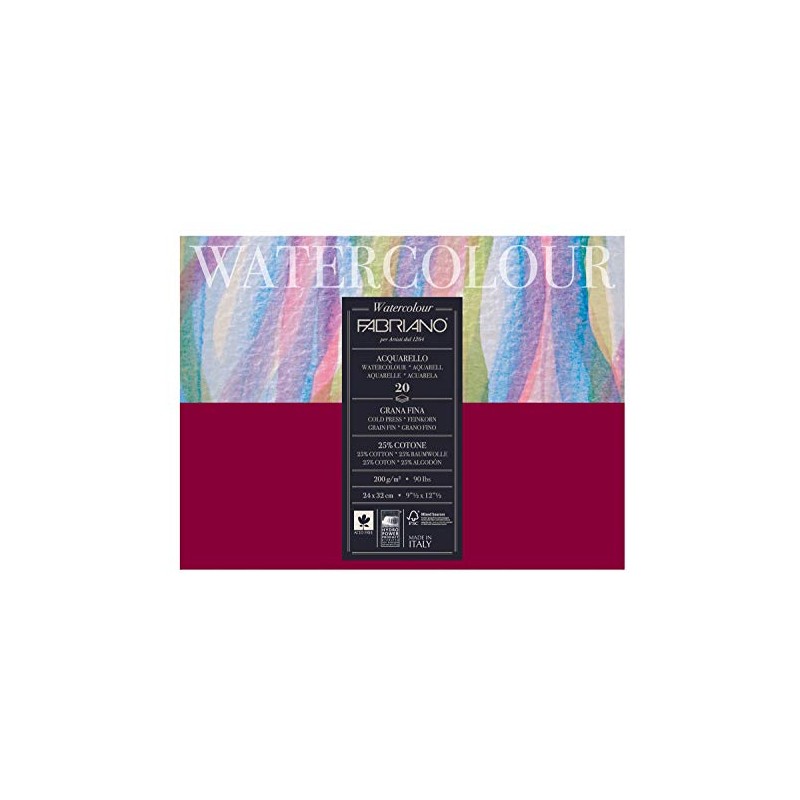 Studio Fabriano carta acquerello 200 g 24 x 32 cm