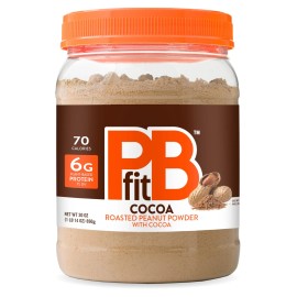 PBfit Chocolate PBfit Peanut Butter Powder 30oz Low Fat Protein Packed Treat