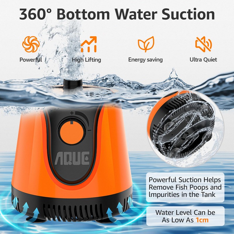 AQUE 360° All-round Water Intake Submersible Pump. It is suitable