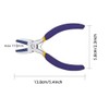 BENECREAT Double Nylon Jaw Flat Nose Pliers Mini Steel Wire