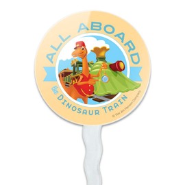 GRAPHICS & MORE All Aboard The Dinosaur Train Cupcake Picks Toppers Decoration Set of 6